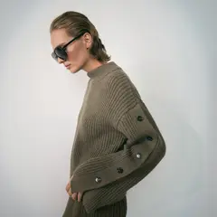 MANGO - Sweater Punto Detalle Botones Mujer