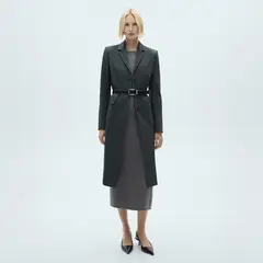 MANGO - Vestido Midi Punto Mujer