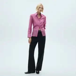 MANGO - Blusa Lyocell Satinada Mujer