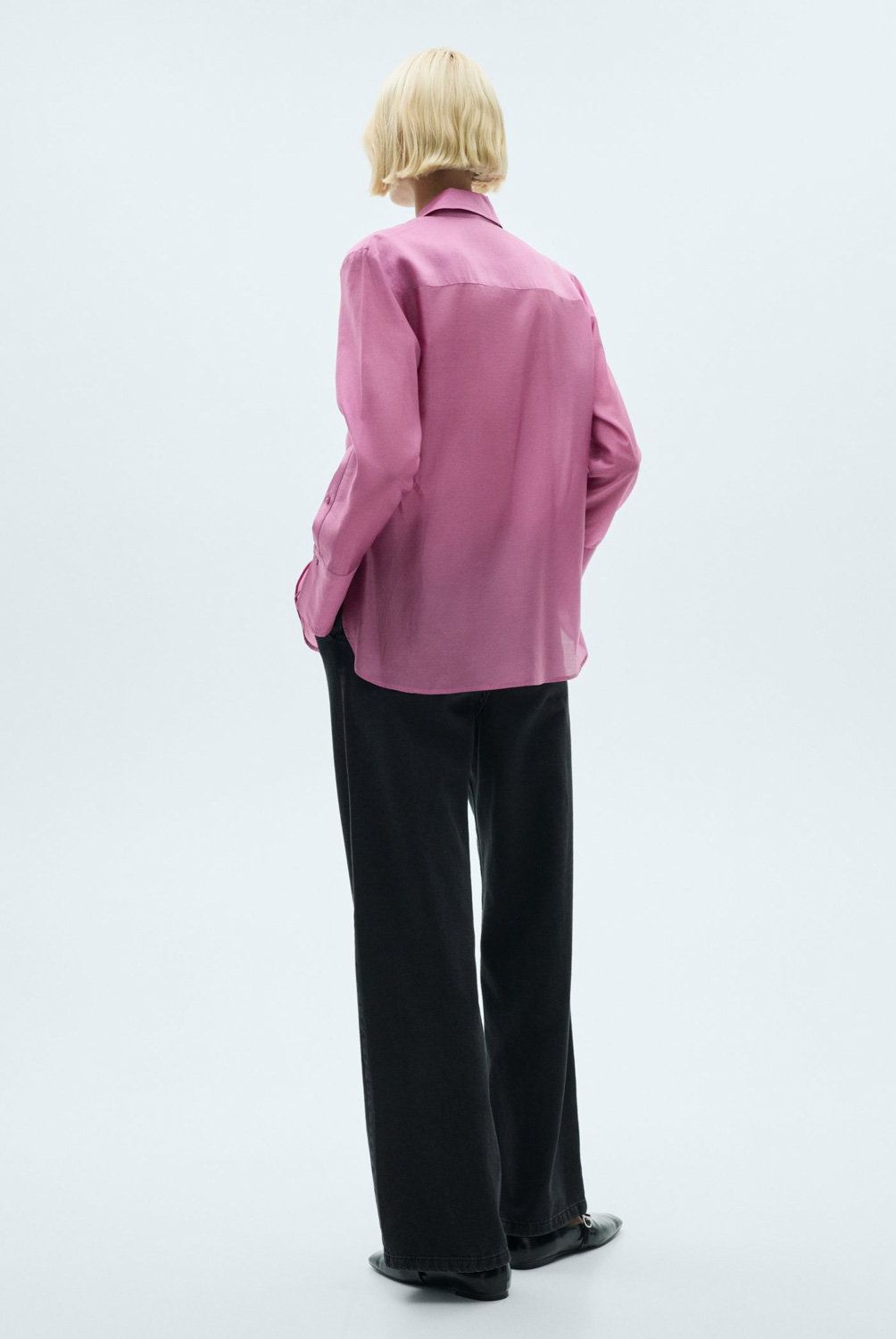 MANGO - Blusa Lyocell Satinada Mujer Mango