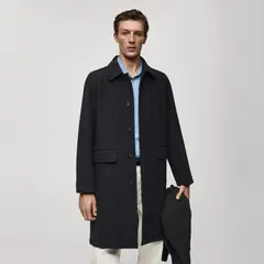 MANGO MAN - Abrigo Lana Bolsillos Hombre