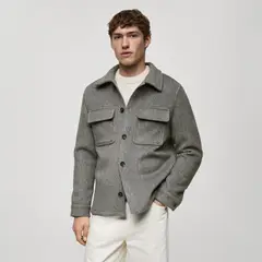 MANGO MAN - Chaqueta Lana Reciclada Hombre