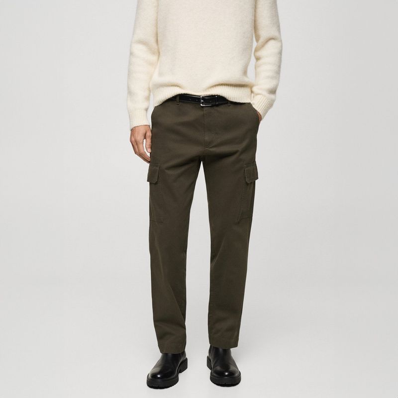 MANGO MAN - Pantalón Cargo Straight Fit Hombre Mango Man