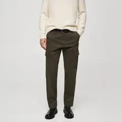 MANGO MAN - Pantalón Cargo Straight Fit Hombre