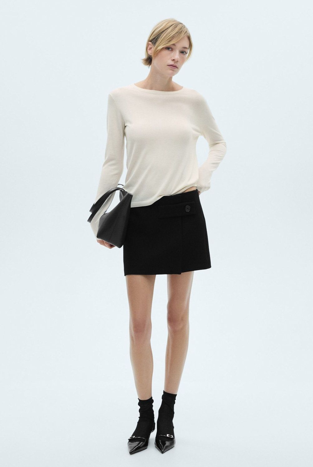 MANGO - Sweater Punto Fino Cuello Redondo Mujer Mango