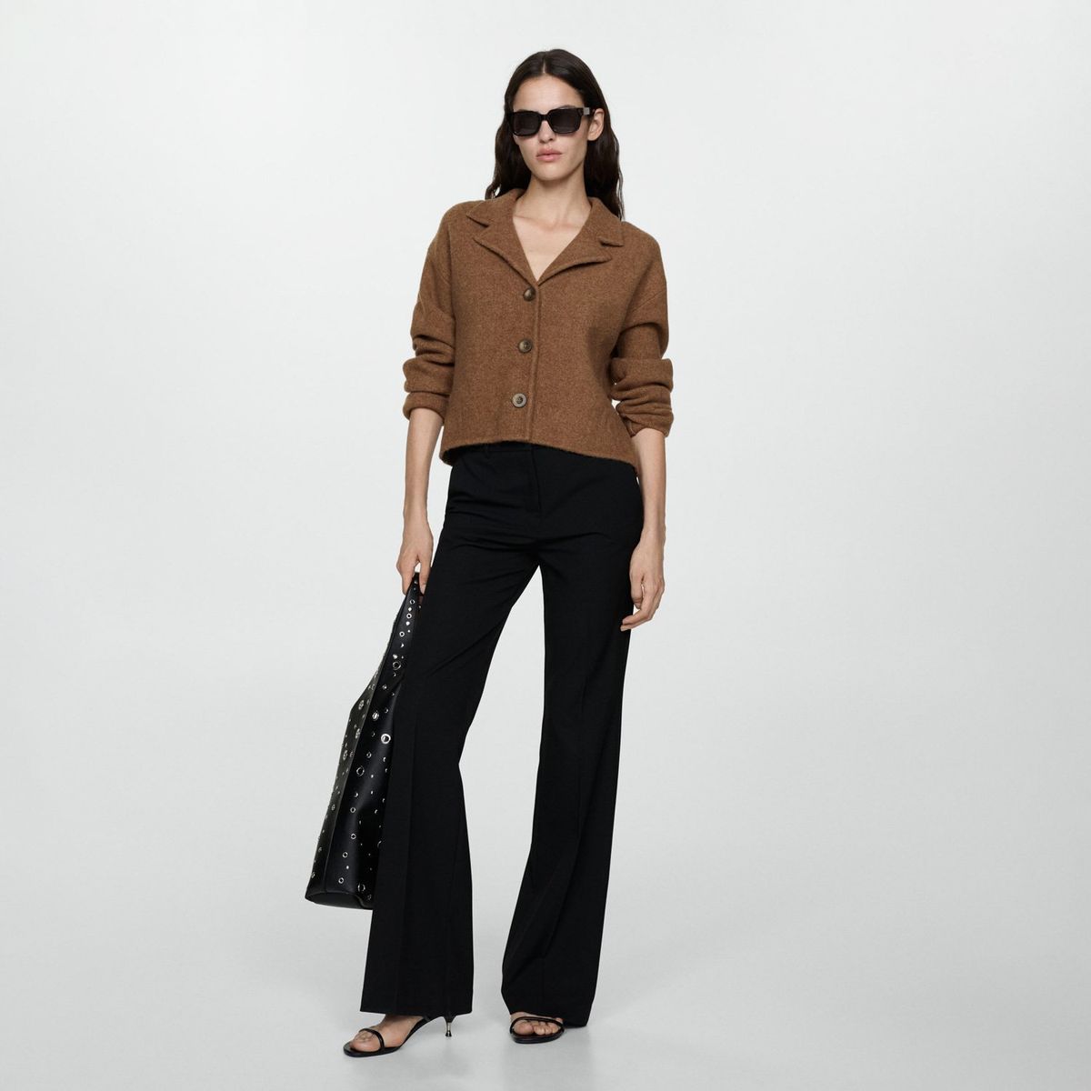 MANGO - Chaqueta Punto Botones Mujer Mango