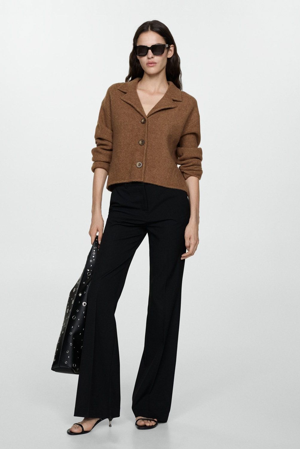 MANGO - Chaqueta Punto Botones Mujer Mango