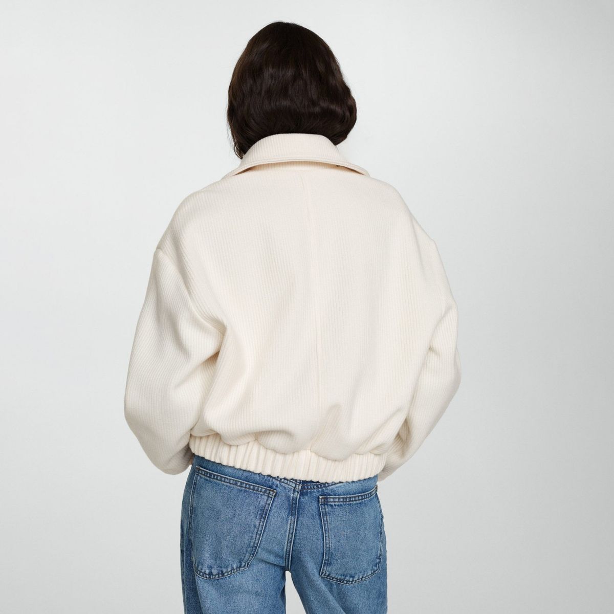 MANGO - Chaqueta Bomber Bolsillos Mujer Mango