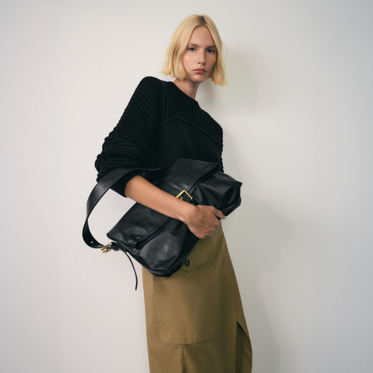 MANGO - Sweater Punto Manga Abullonada Mujer Mango