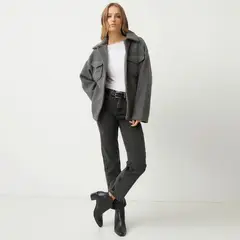 MANGO - Chaqueta Bouclé Bolsillos Mujer