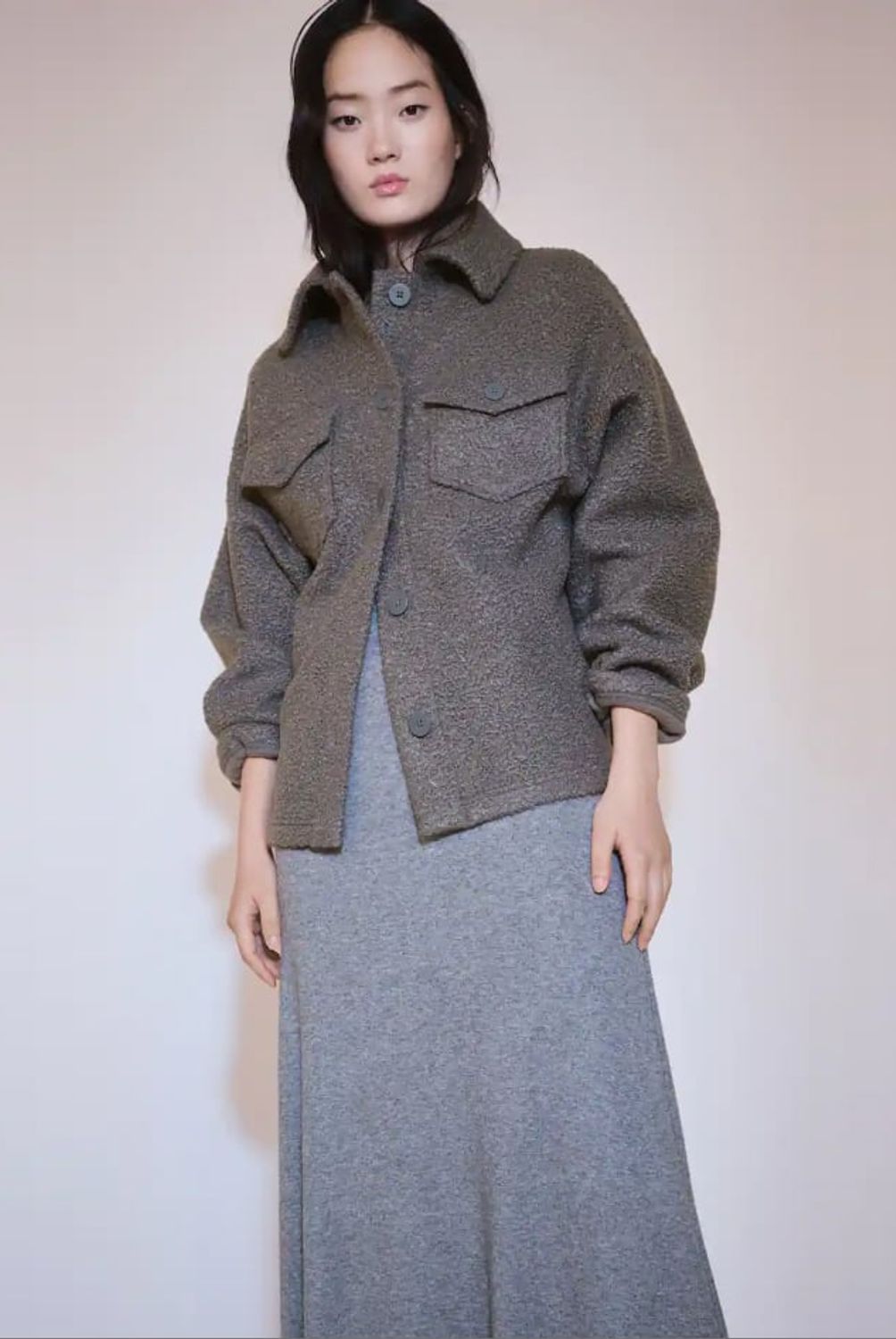 MANGO - Chaqueta Bouclé Bolsillos Mujer Mango