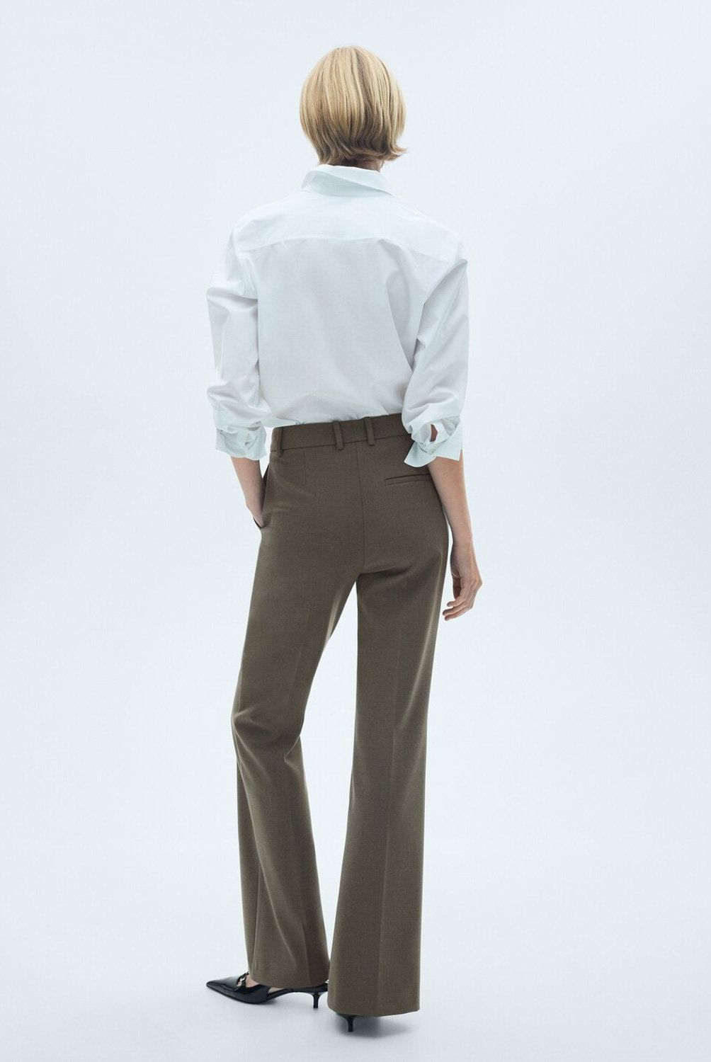 MANGO - Pantalón Flare Bolsillos Mujer Mango