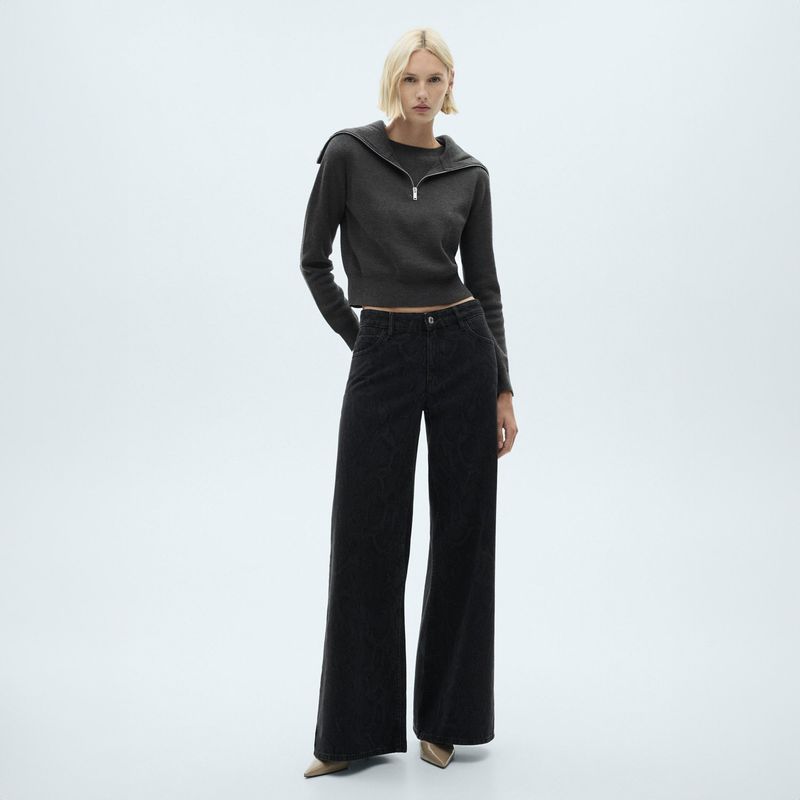 MANGO - Jeans Efecto Serpiente Mujer Mango