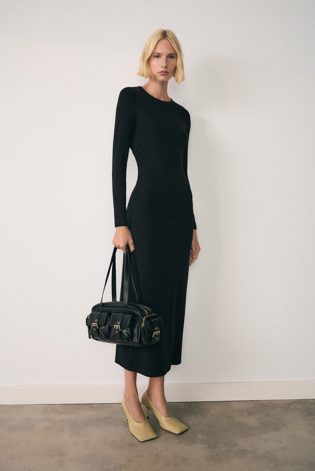 MANGO - Vestido Midi Algodón Mujer Mango