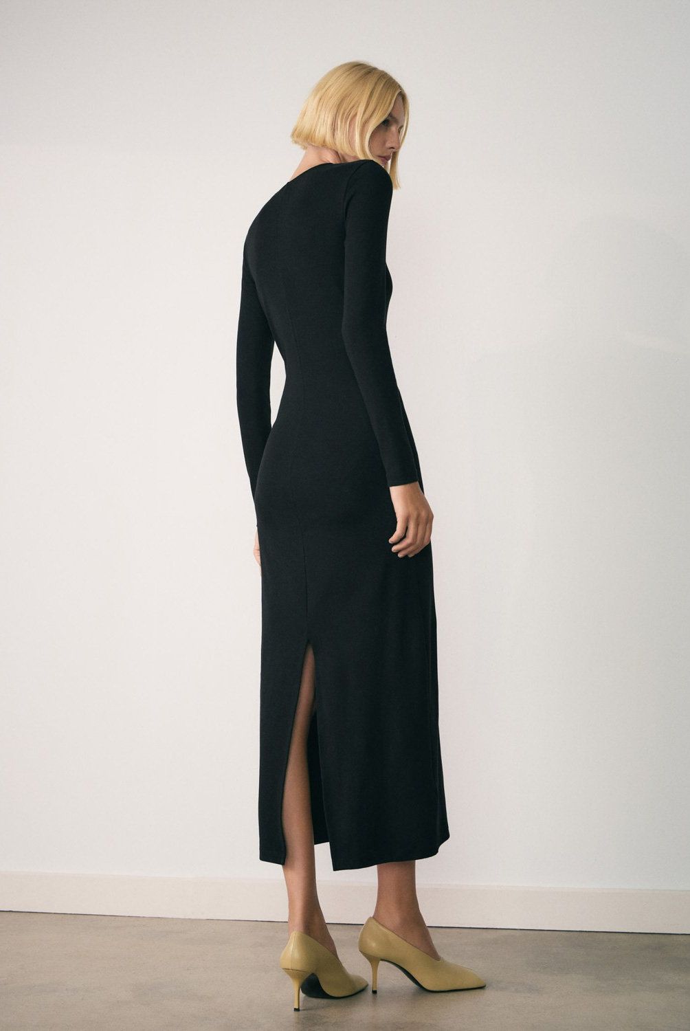 MANGO - Vestido Midi Algodón Mujer Mango