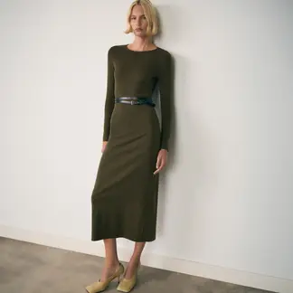 MANGO - Vestido Midi Algodón Mujer