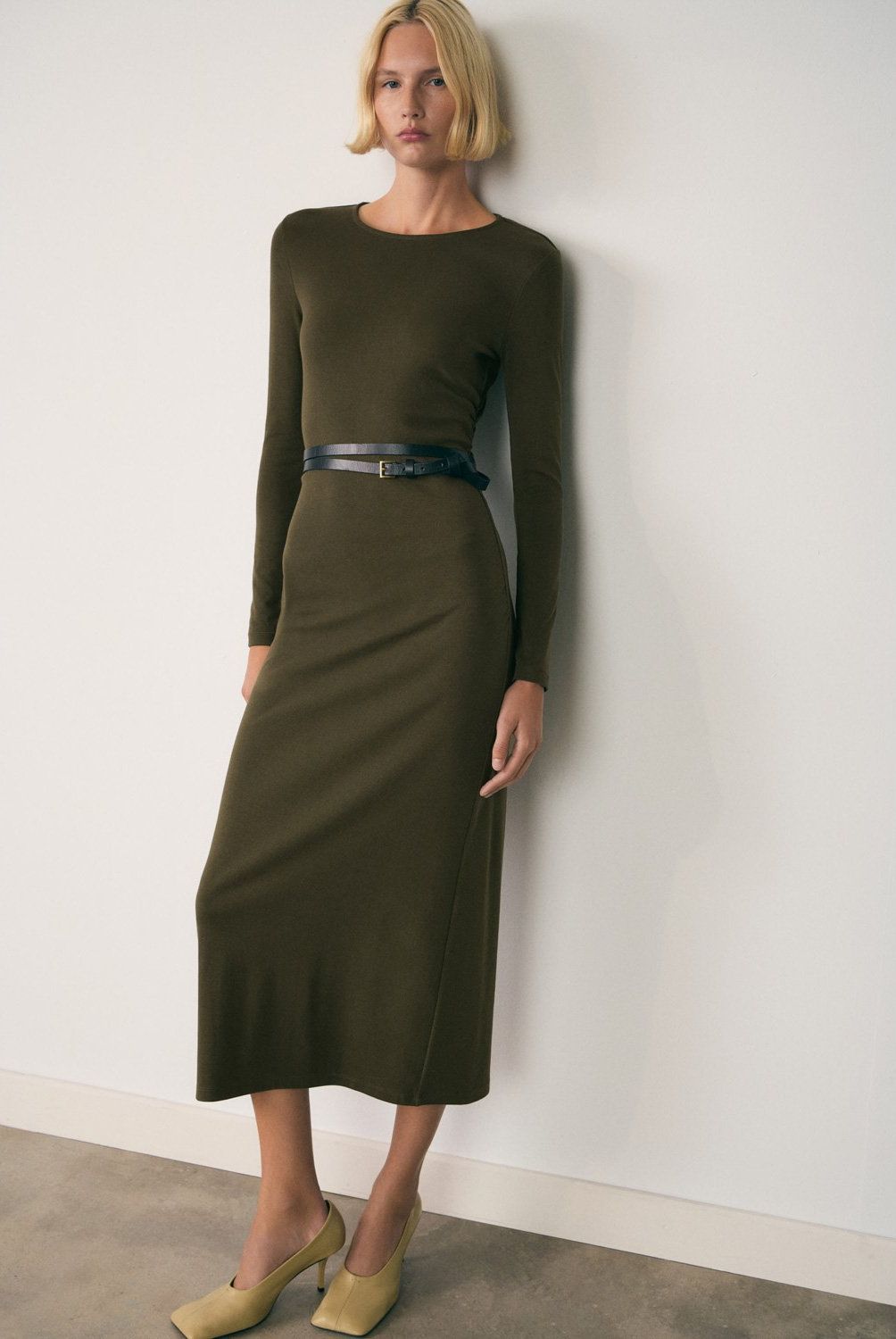 MANGO - Vestido Midi Algodón Mujer Mango