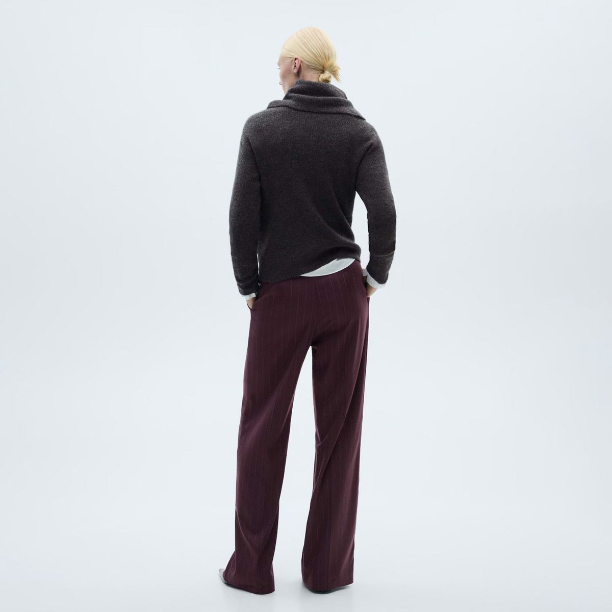 MANGO - Sweater Punto Cuello Alto Mujer Mango