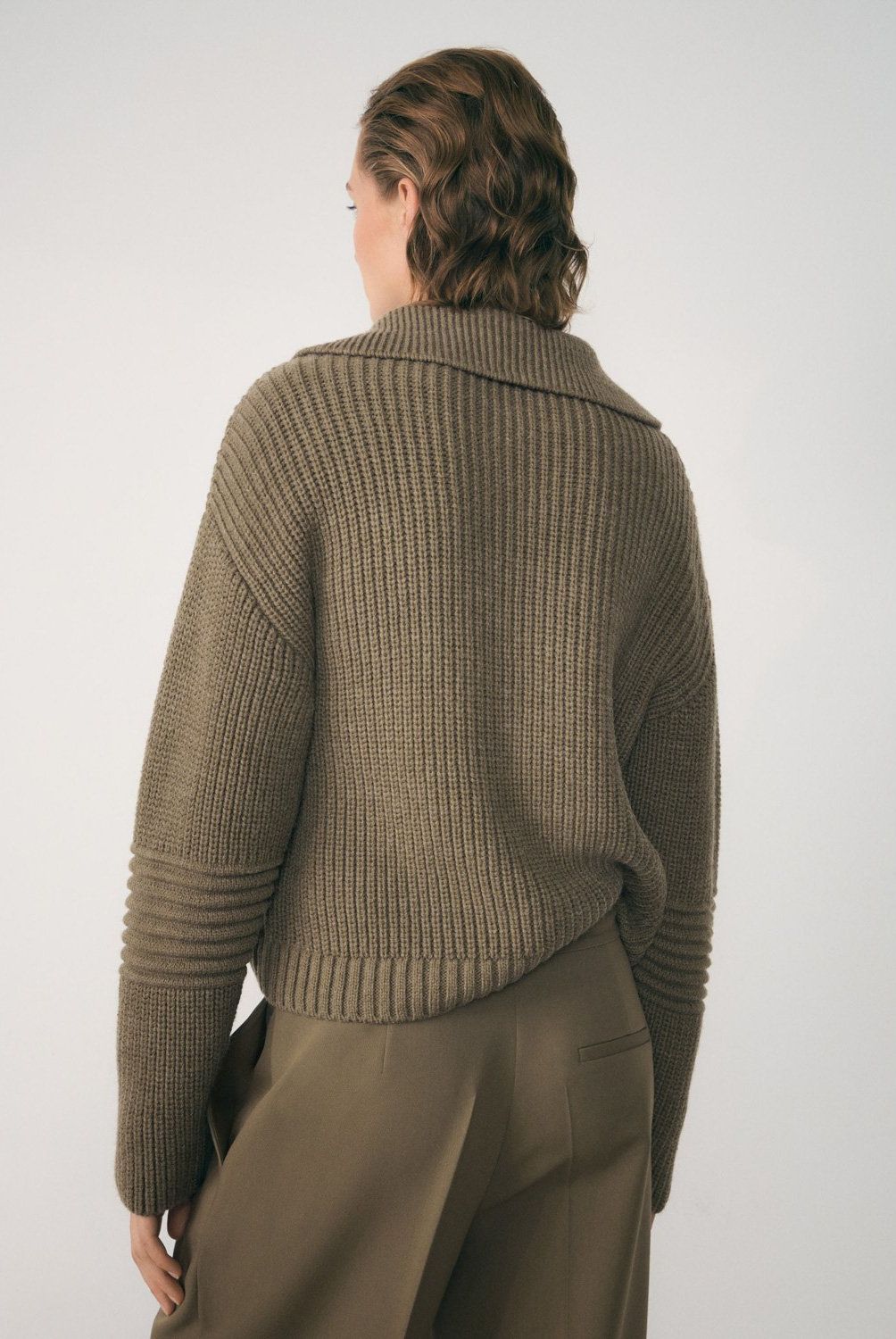MANGO - Sweater Canalé Cuello Cremallera Mujer Mango