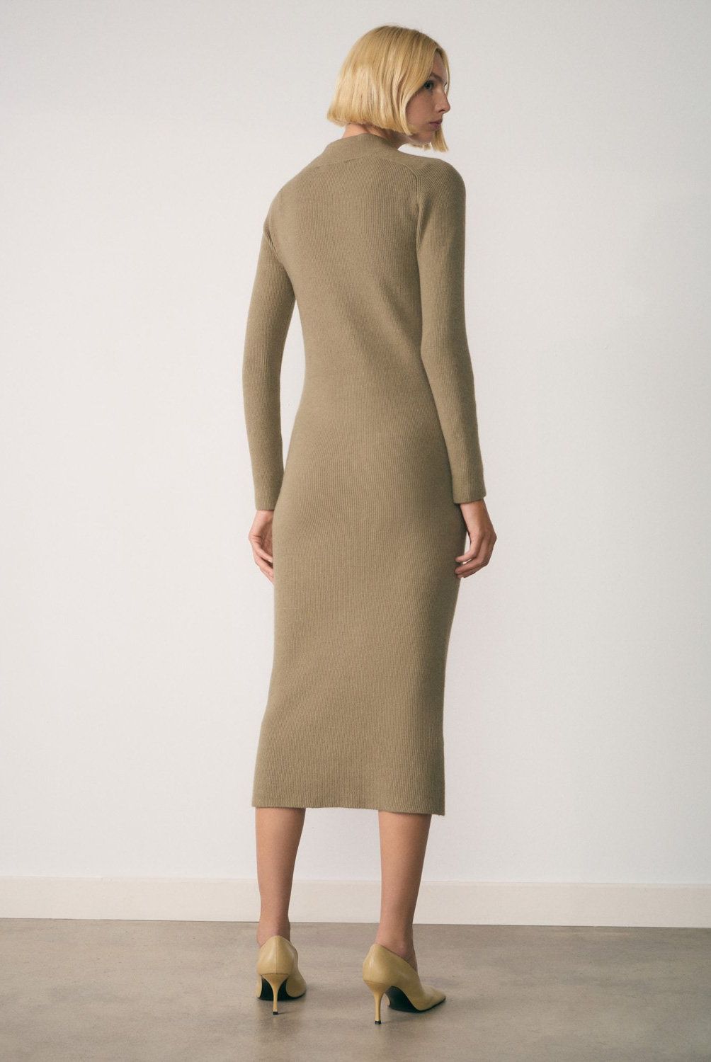 MANGO - Vestido Punto Cremallera Mujer Mango