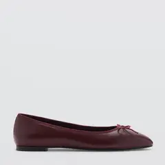 MANGO - Zapato Casual Mujer Cuero Rojo