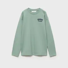 MANGO KIDS - Polera Manga Larga Estampada Niño