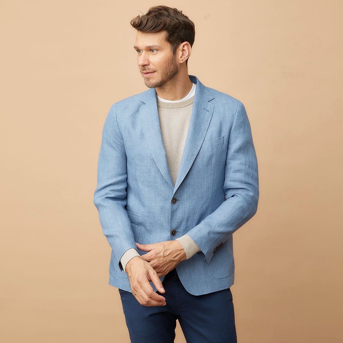 LA MARTINA - Vestón Regular Fit Lino Hombre La Martina
