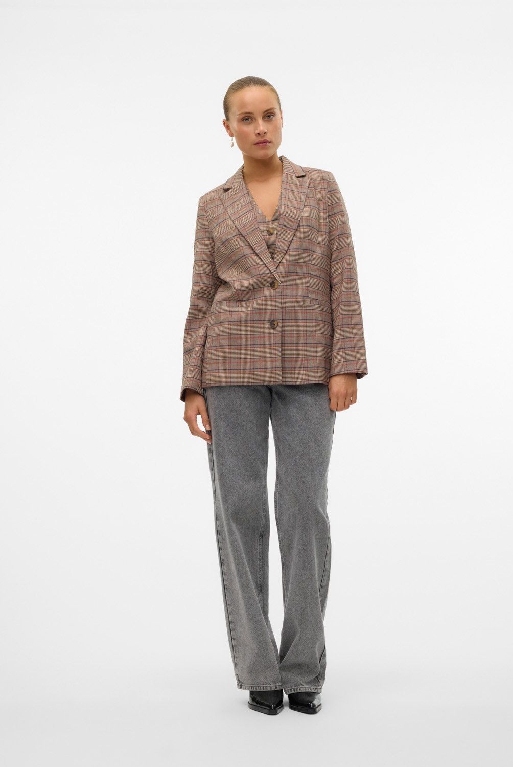 VERO MODA - Blazer Cuadros Mujer Vero Moda