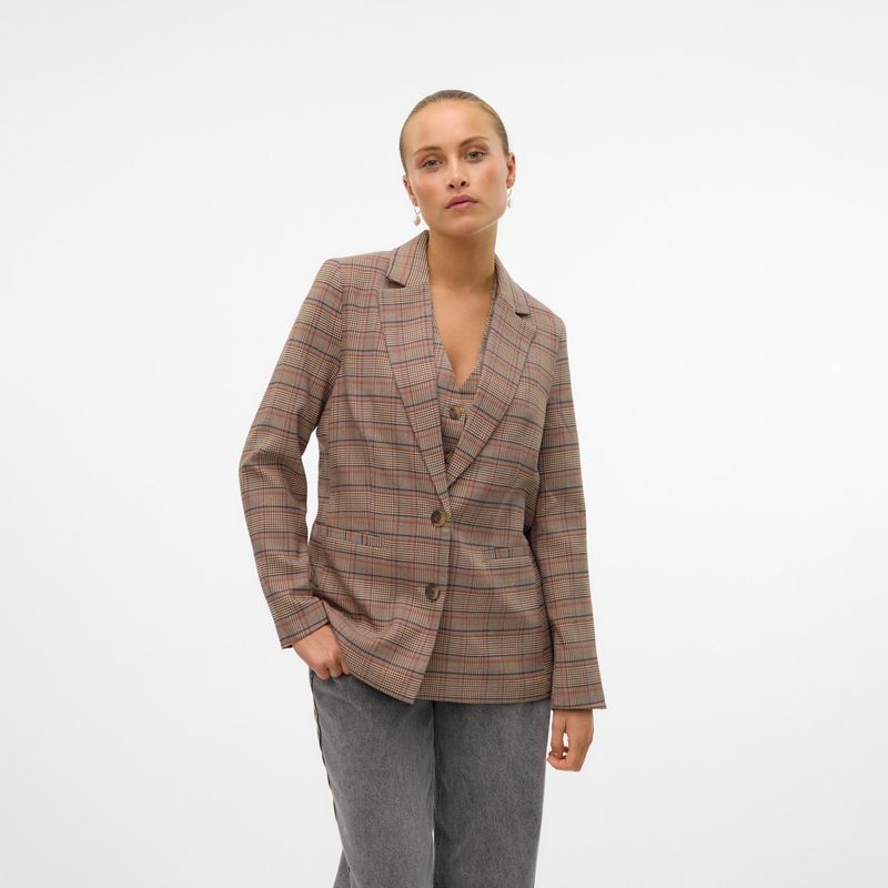 VERO MODA - Blazer Cuadros Mujer Vero Moda
