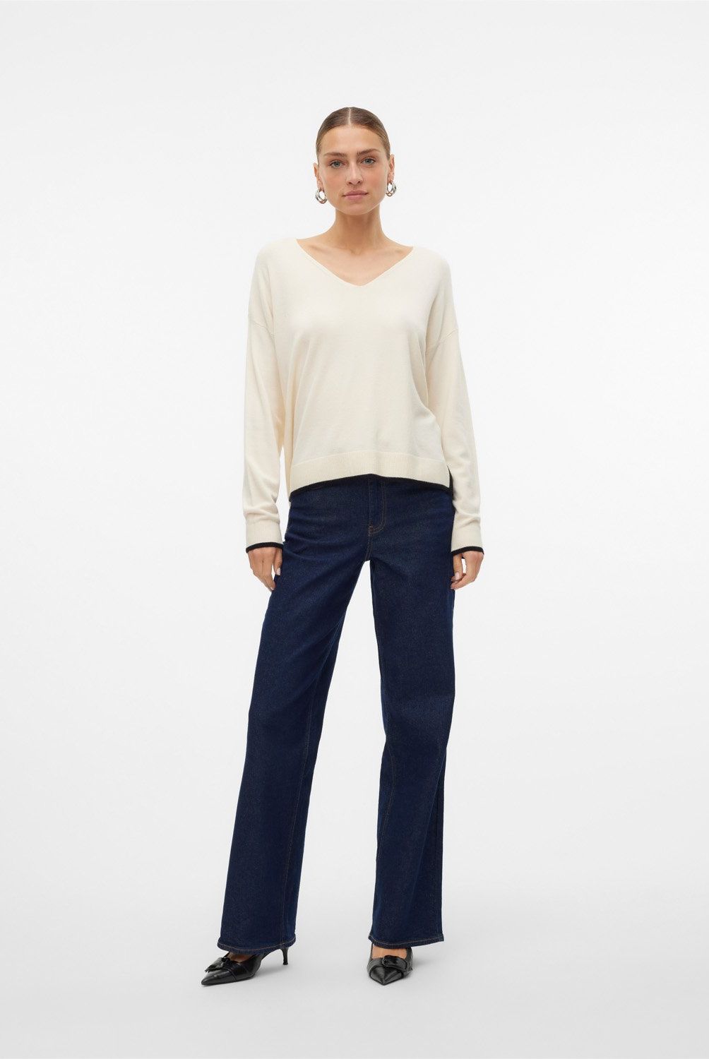 VERO MODA - Sweater Cuello En V Mujer Vero Moda
