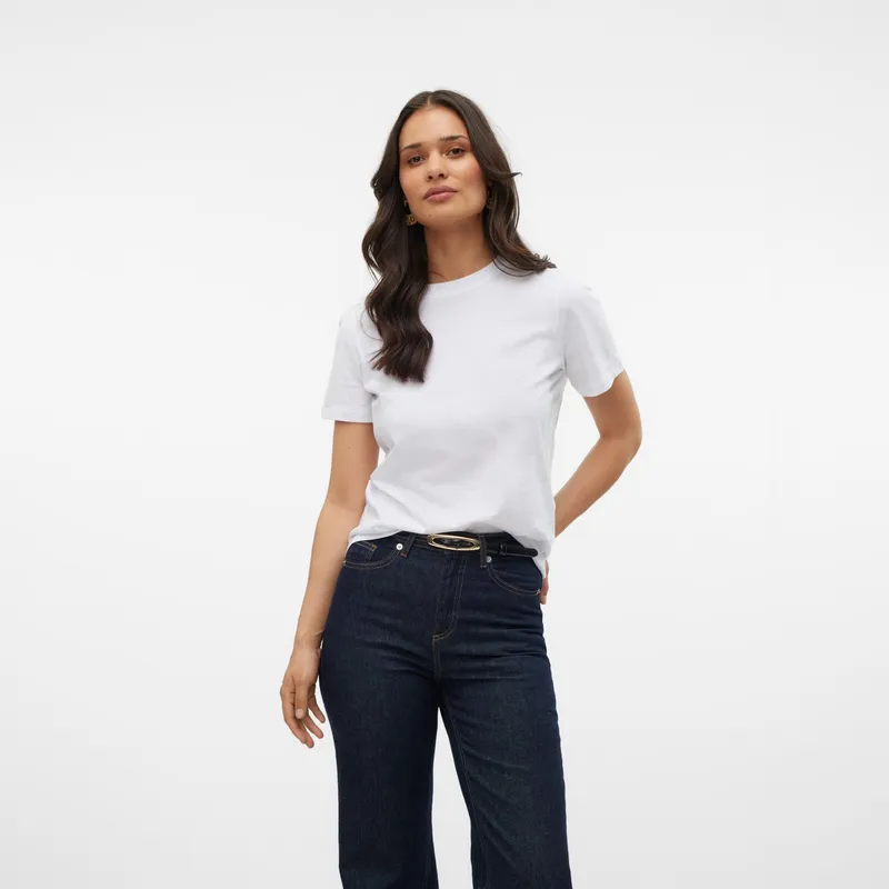 VERO MODA - Polera Manga Corta 100% Algodón Mujer Vero Moda