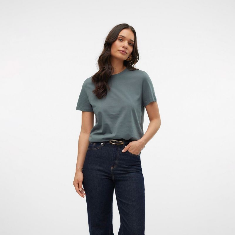 VERO MODA - Polera Manga Corta 100% Algodón Mujer Vero Moda