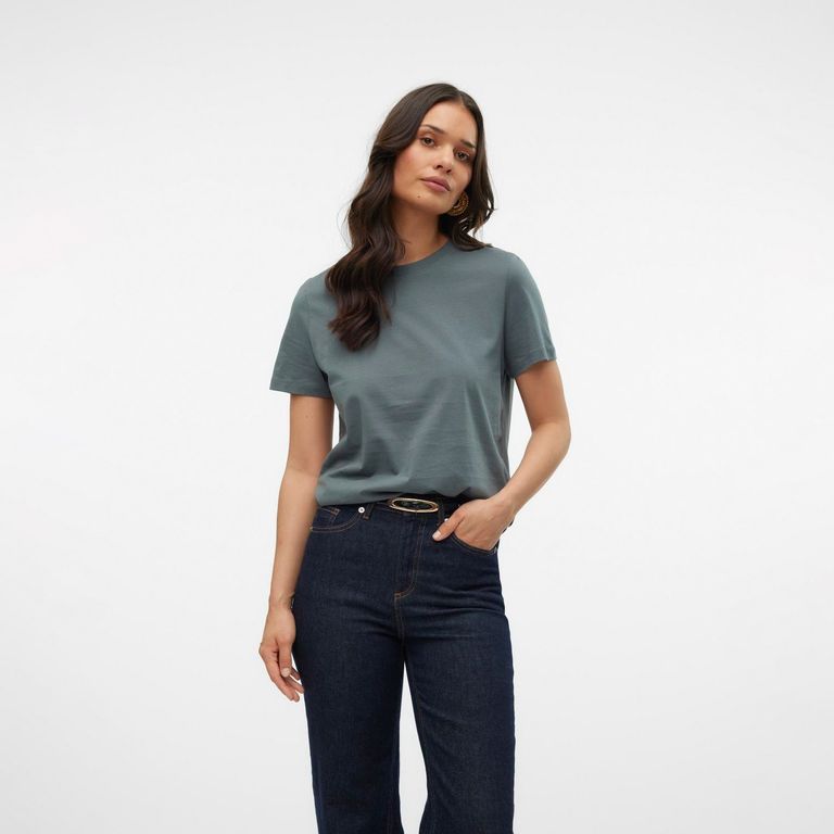 VERO MODA Polera Manga Corta 100% Algodón Mujer