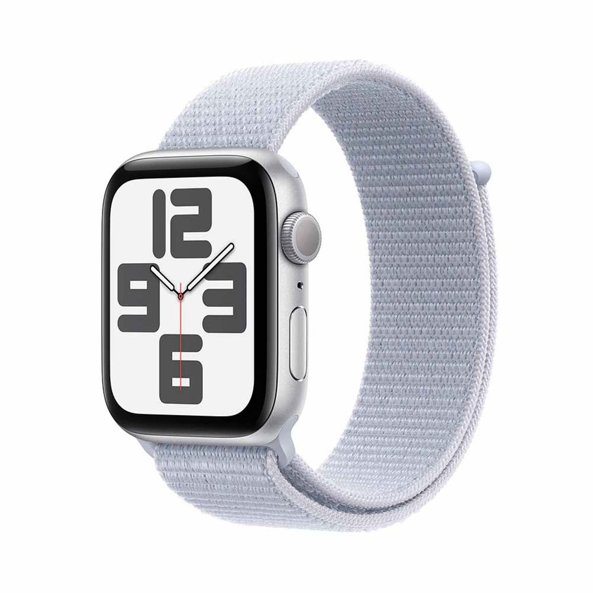 APPLE - Apple Watch SE (GPS) - Aluminio 44 mm Color Plata- Correa Loop Deportiva Color Azul Nube