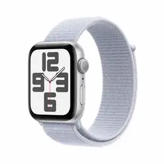 APPLE - Watch SE (GPS) - Aluminio 44 mm Color Plata- Correa Loop Deportiva Color Azul Nube