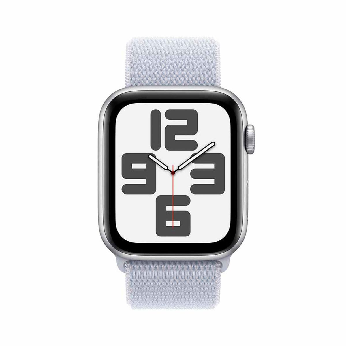 APPLE - Apple Watch SE (GPS) - Aluminio 44 mm Color Plata- Correa Loop Deportiva Color Azul Nube