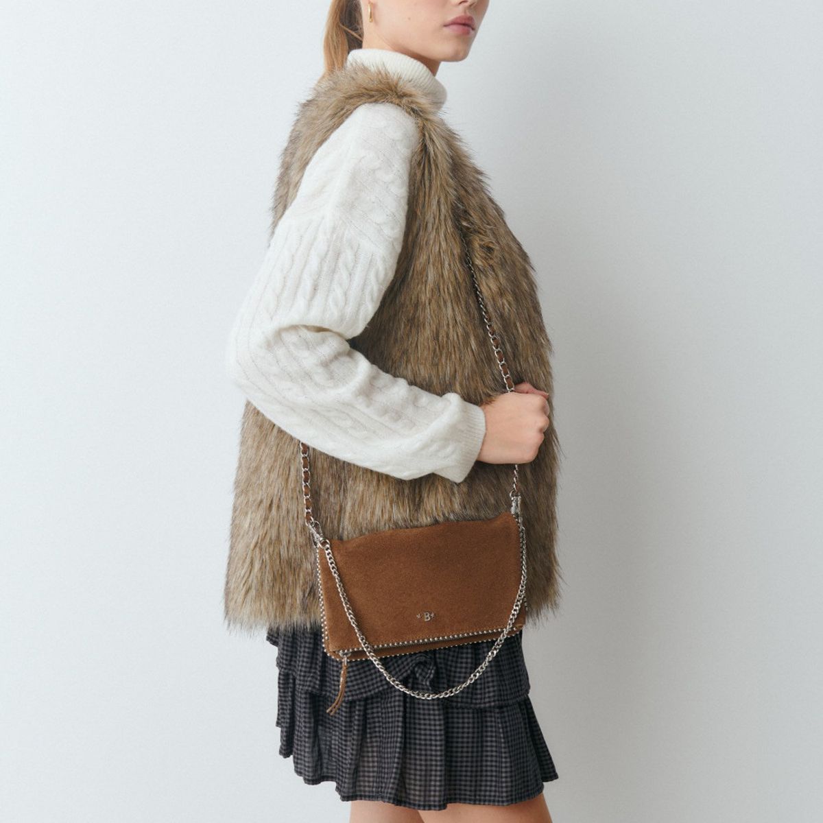 BROWNIE - Cartera Solapa Bolitas Mujer Brownie