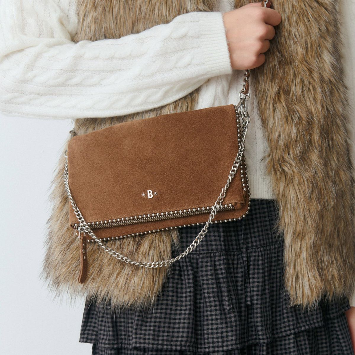 BROWNIE - Cartera Solapa Bolitas Mujer Brownie