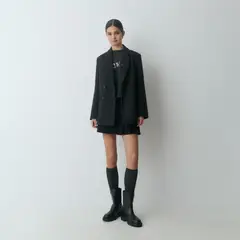 BROWNIE - Chaqueta Cruzada De Paño Mujer