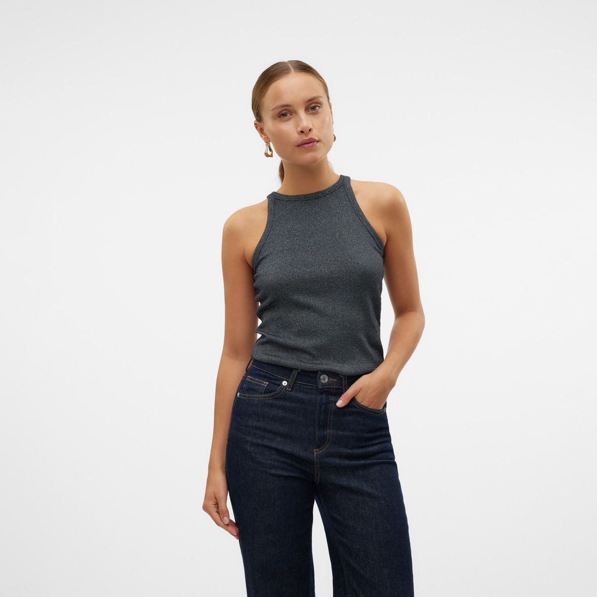 VERO MODA - Top Halter Brillos Mujer Vero Moda