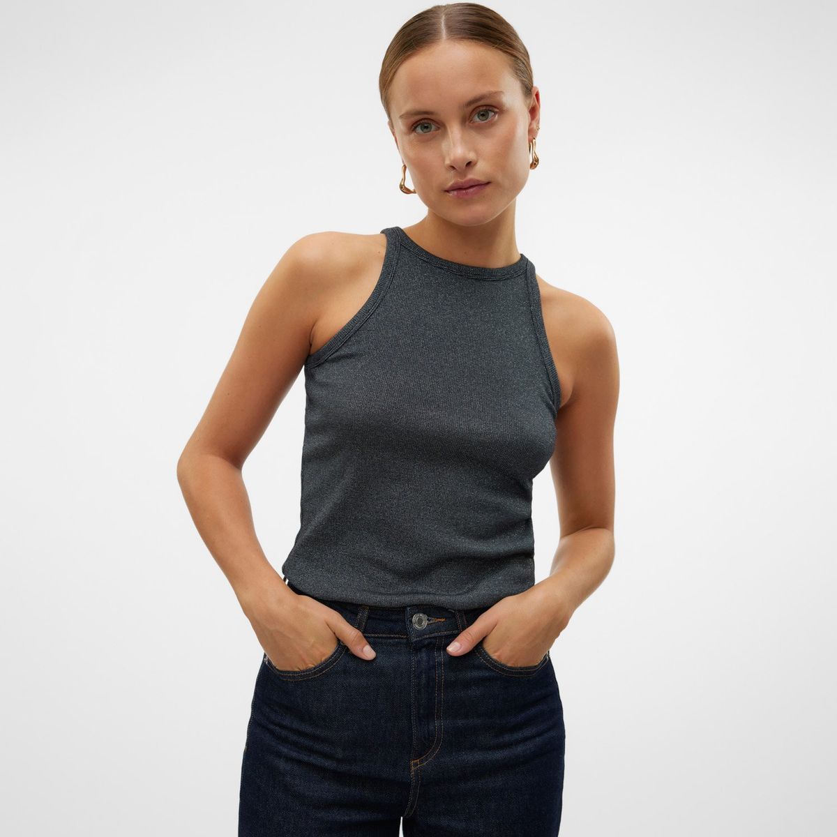 VERO MODA - Top Halter Brillos Mujer Vero Moda