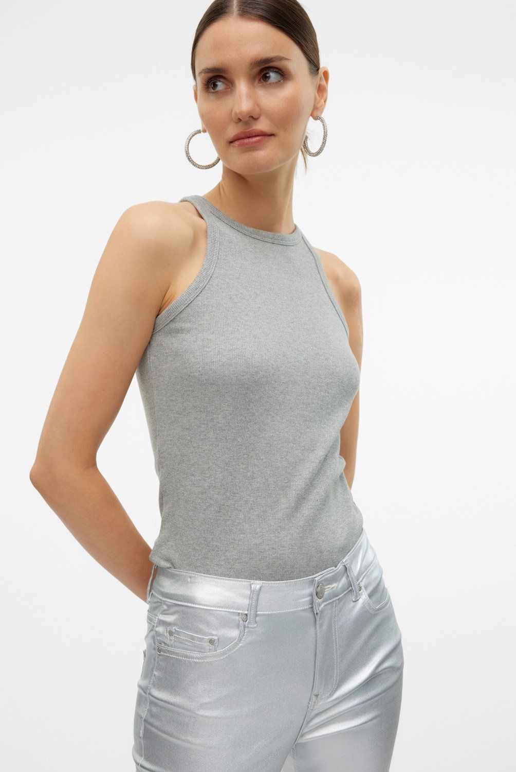 VERO MODA - Top Halter Brillos Mujer Vero Moda