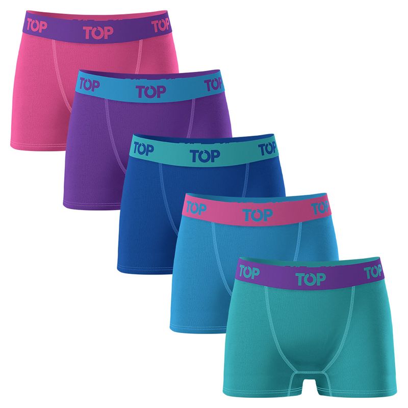 TOP - Boxer Medio Algodon Niña Pack 5 Top
