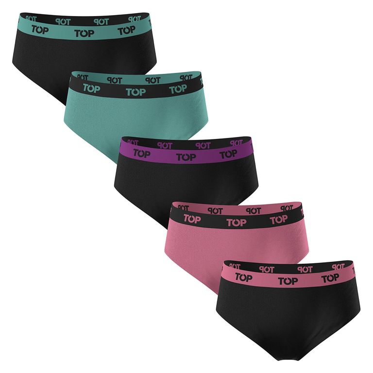 TOP Calzon Pantaleta Algodon Niña Pack 5