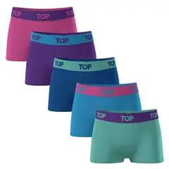 TOP - Boxer Corto Algodon Niña Pack 5