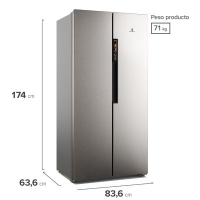 Imagen 2 del producto Refrigerador Side by Side 430L No frost MAS430