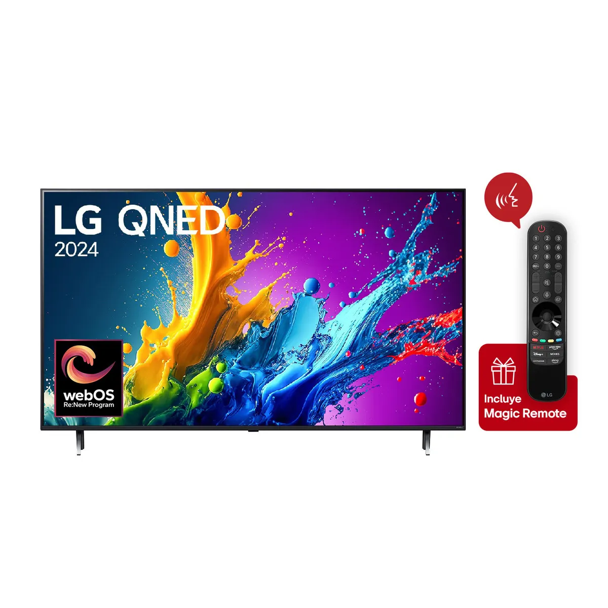 LG - Smart TV LG QNED 65" 65QNED80TSA 4K UHD + Magic Remote