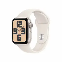 APPLE - Watch SE (GPS) - Aluminio 40 mm Color Blanco Estelar- Correa Deportiva Color Blanco Estelar- Talla M/L
