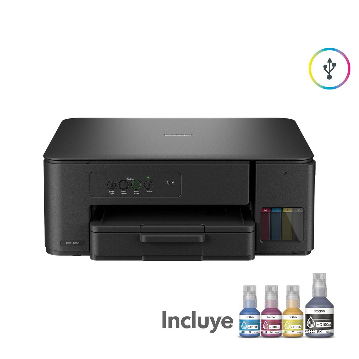 BROTHER - Impresora Multifuncional DCPT230 Tinta Continua Color Brother