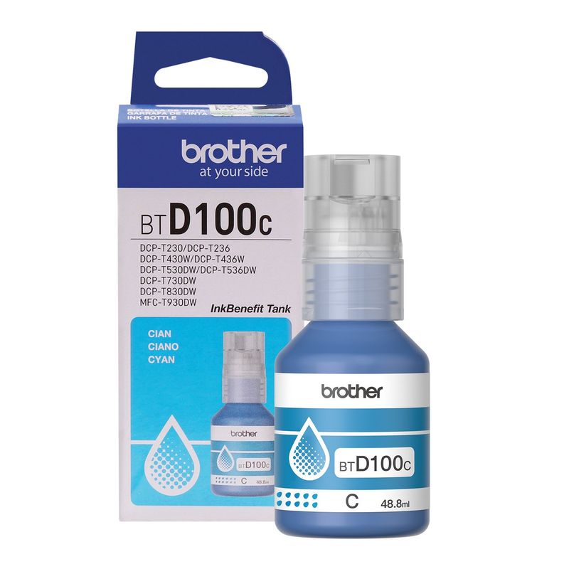 BROTHER - Botella Tinta BTD100C Cian Brother